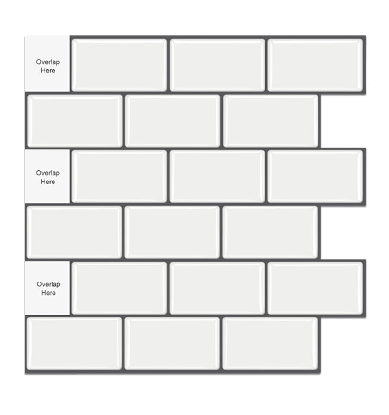 Gạch dán tường mosaic ốp bếp nâng cấp, tự dính 12x12 inch cho bếp và phòng tắm
