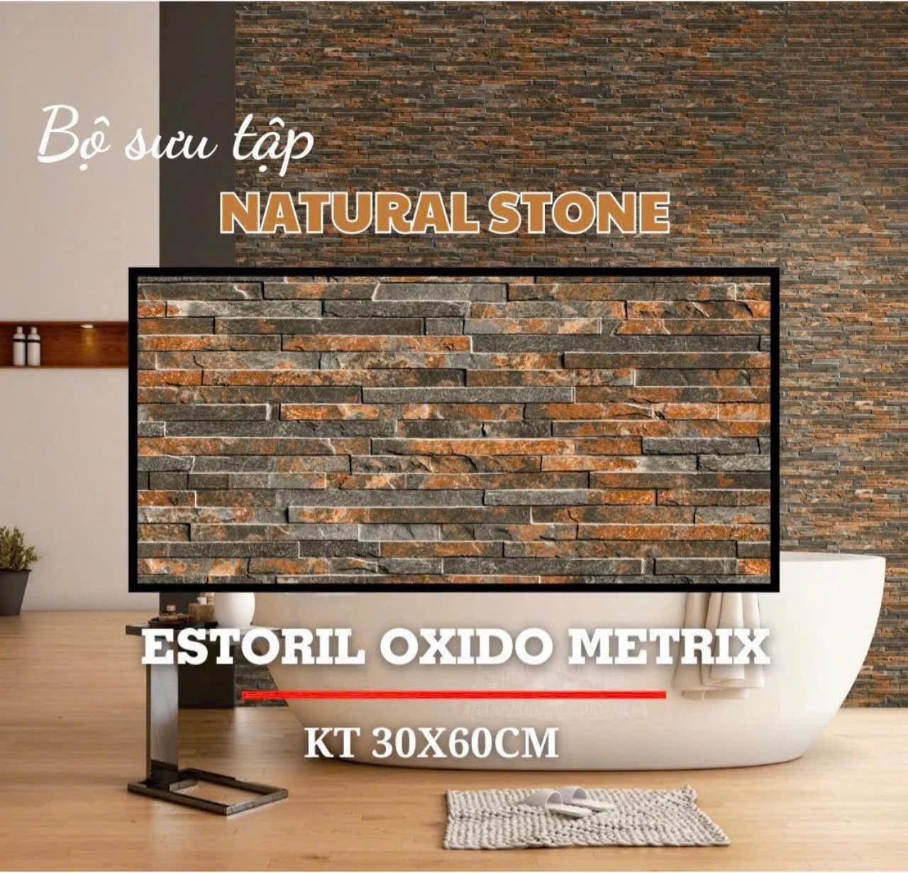 Gạch ốp tường giả đá 30x60cm
