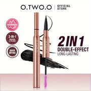 Mascara và bút kẻ mắt 2-trong-1 màu hồng ánh kim, chống nước, nhanh khô, hiệu ứng kép.