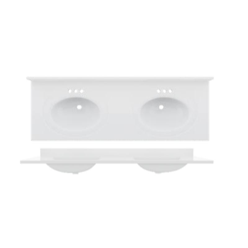 Chậu đôi Oval mã PS-6122OW KT 1549x559mm