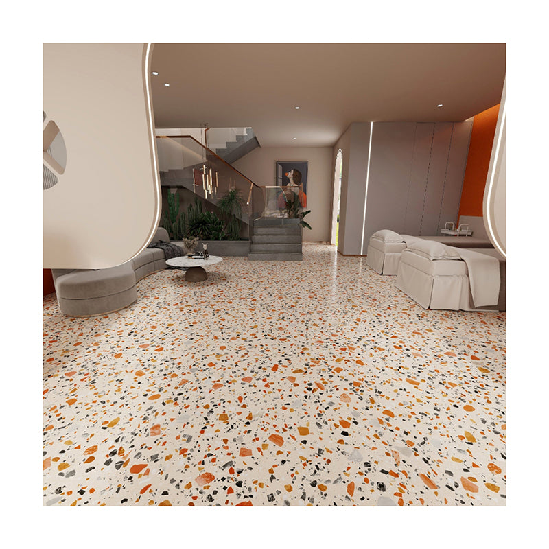 Gạch Sứ Terrazzo Mờ Phong Cách Cổ Điển và Độc Đáo Với Đế Gốm Toàn Bộ, Bề Mặt Men Chạm Khắc Tinh Xảo