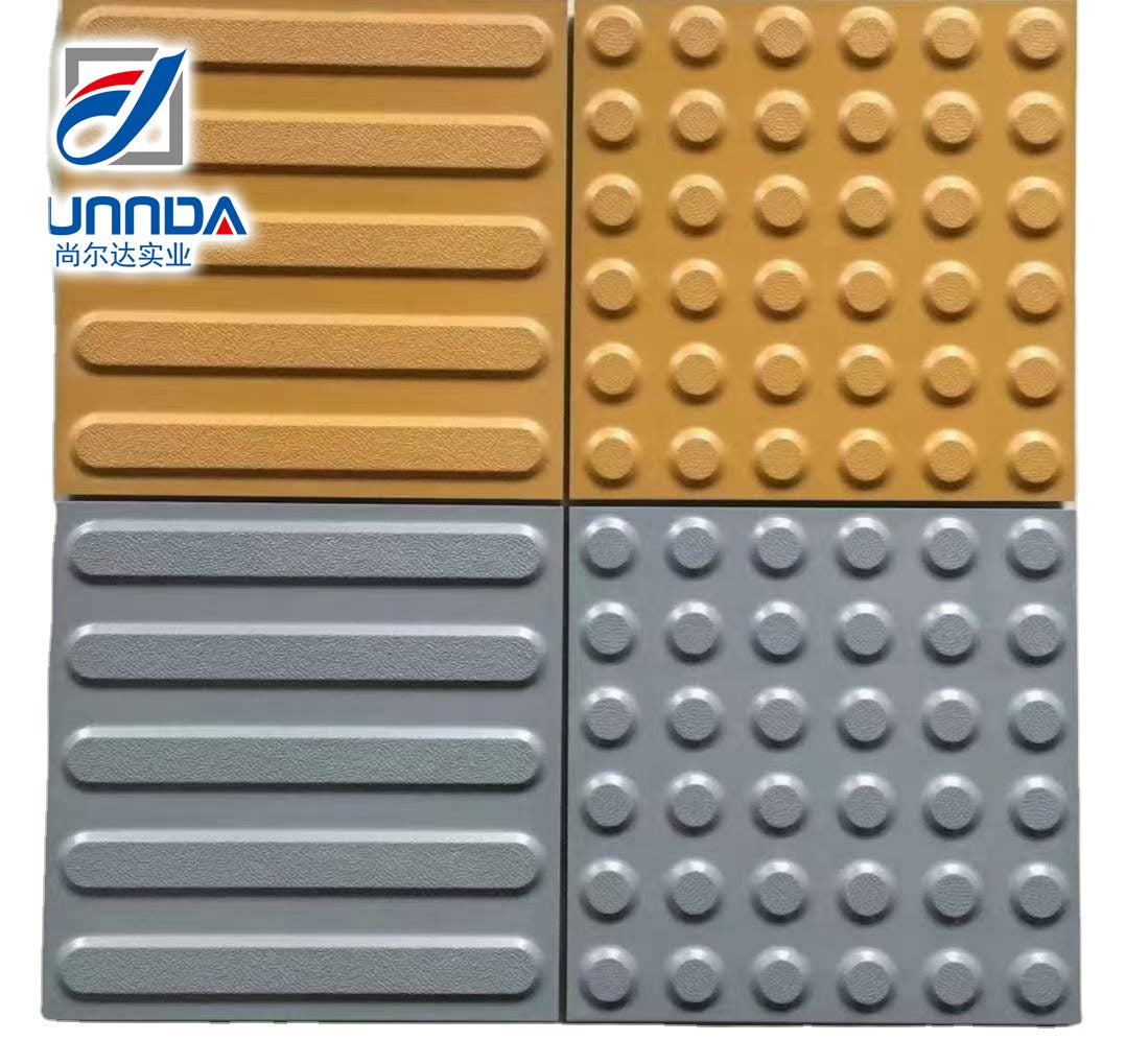 Gạch Sứ Đồng Chất Dẫn Hướng Ngoài Trời Dành Cho Người Khiếm Thị Foshan Tac Tiles, Họa Tiết Chấm Nổi Và Sọc Dẫn Hướng, Màu Thuần