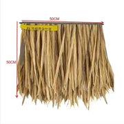 Bó lá vàng dài 50cm, xếp dày, có nhãn màu vàng ghi chữ Trung Quốc.