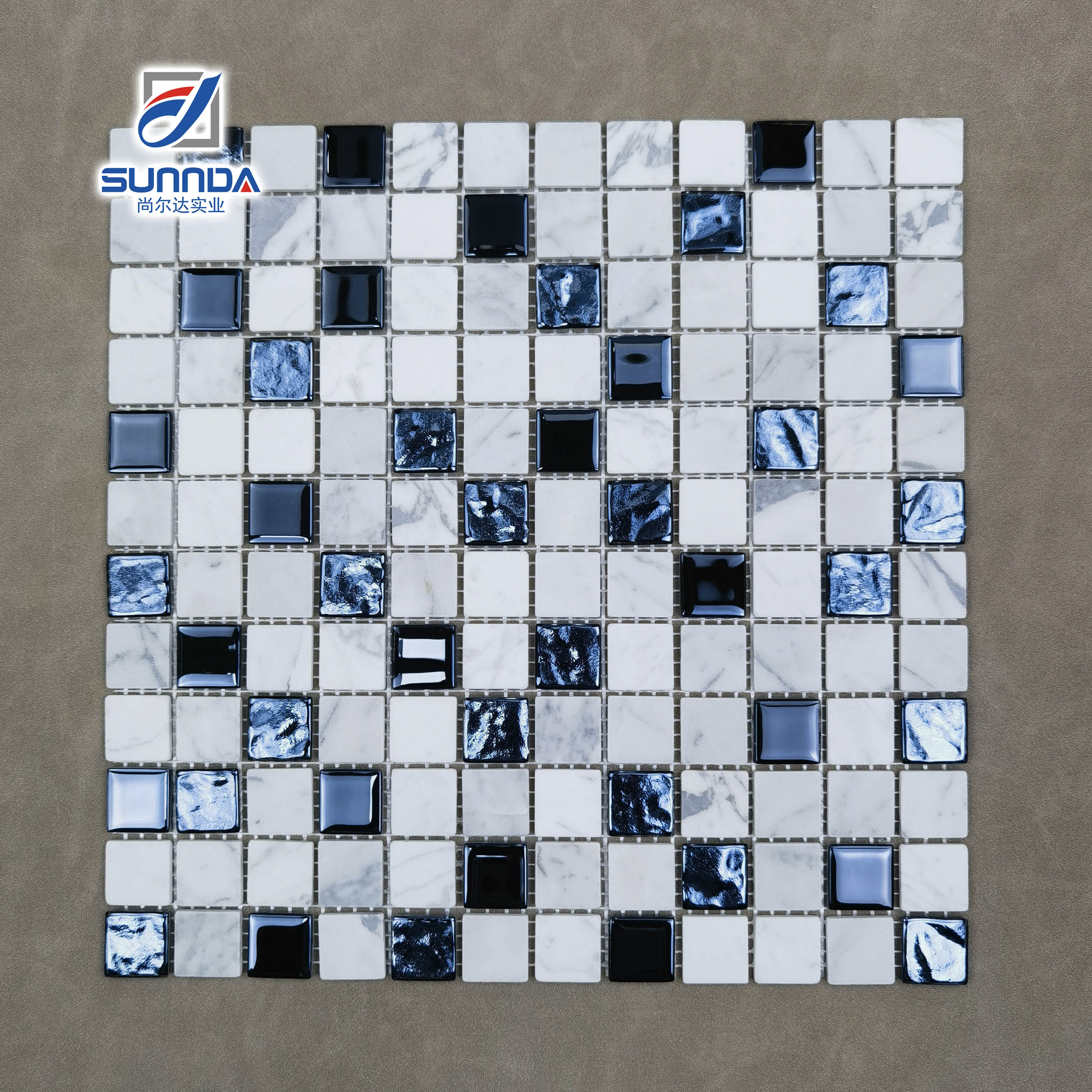 Gạch ốp tường Mosaic Đá Vôi Đá Tự Nhiên Màu Cẩm Thạch