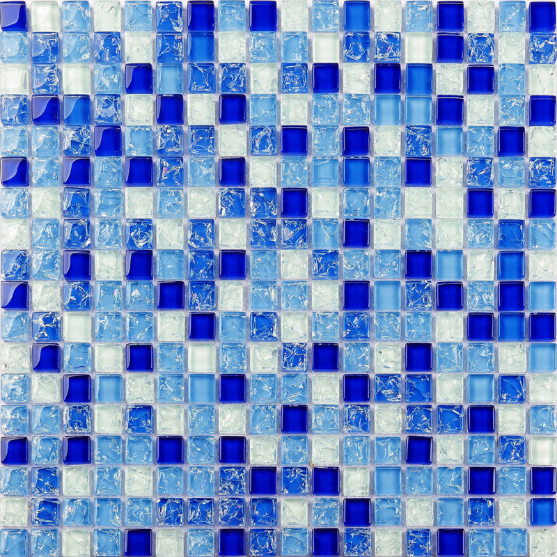 Gạch Mosaic Hồ Bơi Hình Vuông Nhiều Màu, Trang Trí Tường Bếp Khách Sạn Hiện Đại, Thiết Kế Mosaic Với Hiệu Ứng Rạn Băng