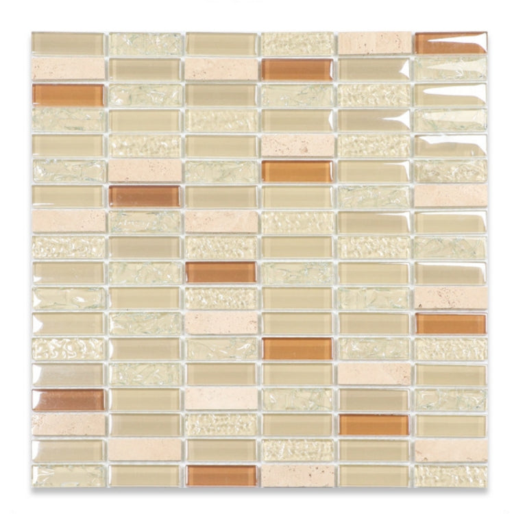 Gạch mosaic vuông kính pha lê màu trang trí hình chữ nhật cho phòng khách và bếp