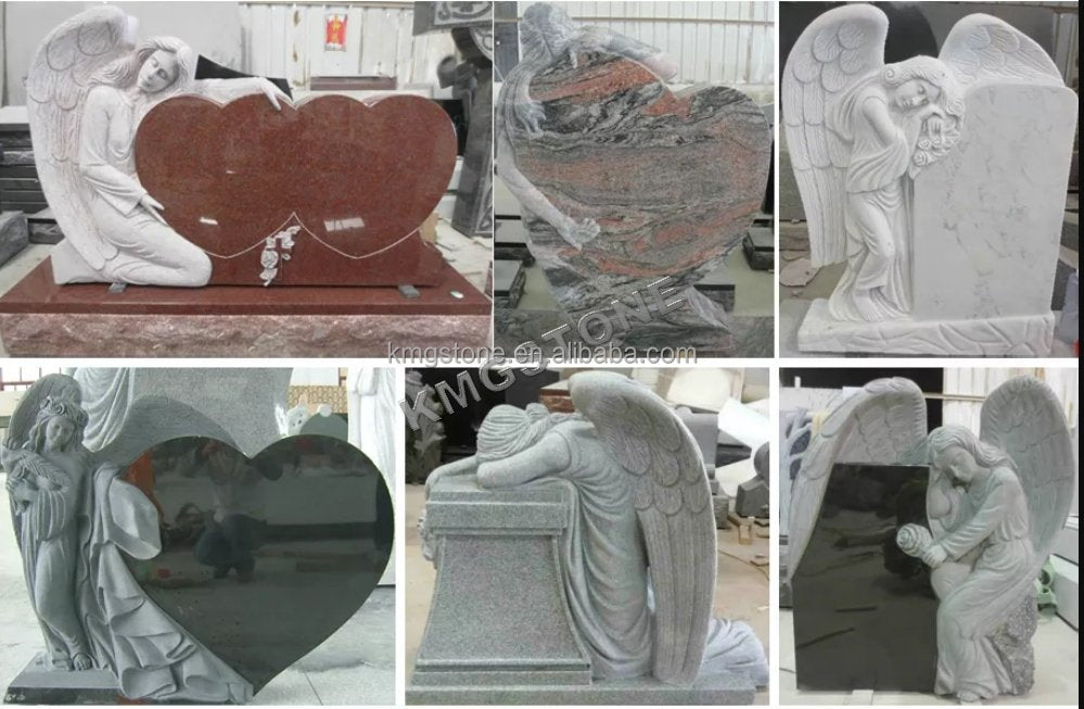 Bia mộ Đá Granite Đen Impala Phong cách Châu Âu Hiện đại Kiểu sách Gạch Đá Cẩm thạch