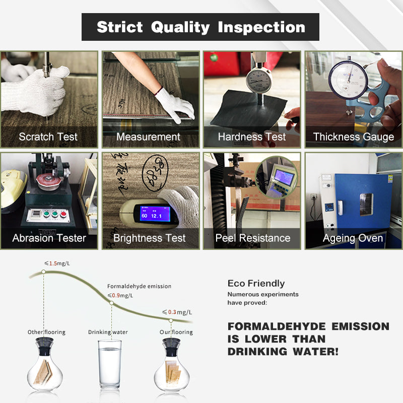 Nhà cung cấp sàn SPC Vinyl PVC Trung Quốc Vật liệu trang trí Sàn Vinyl trong nhà Với lớp phủ UV Hấp thụ âm thanh IXPE