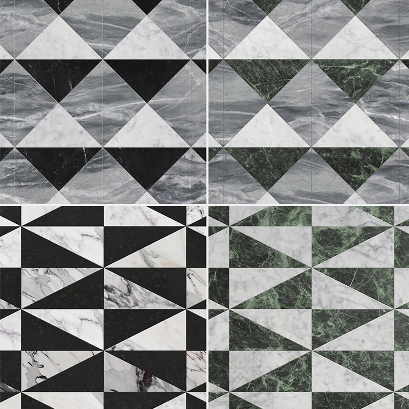 Gạch lát sàn và ốp tường đá tự nhiên, hoa văn mosaic đá cẩm thạch sang trọng tự nhiên cắt Waterjet, thiết kế phong cách hiện đại