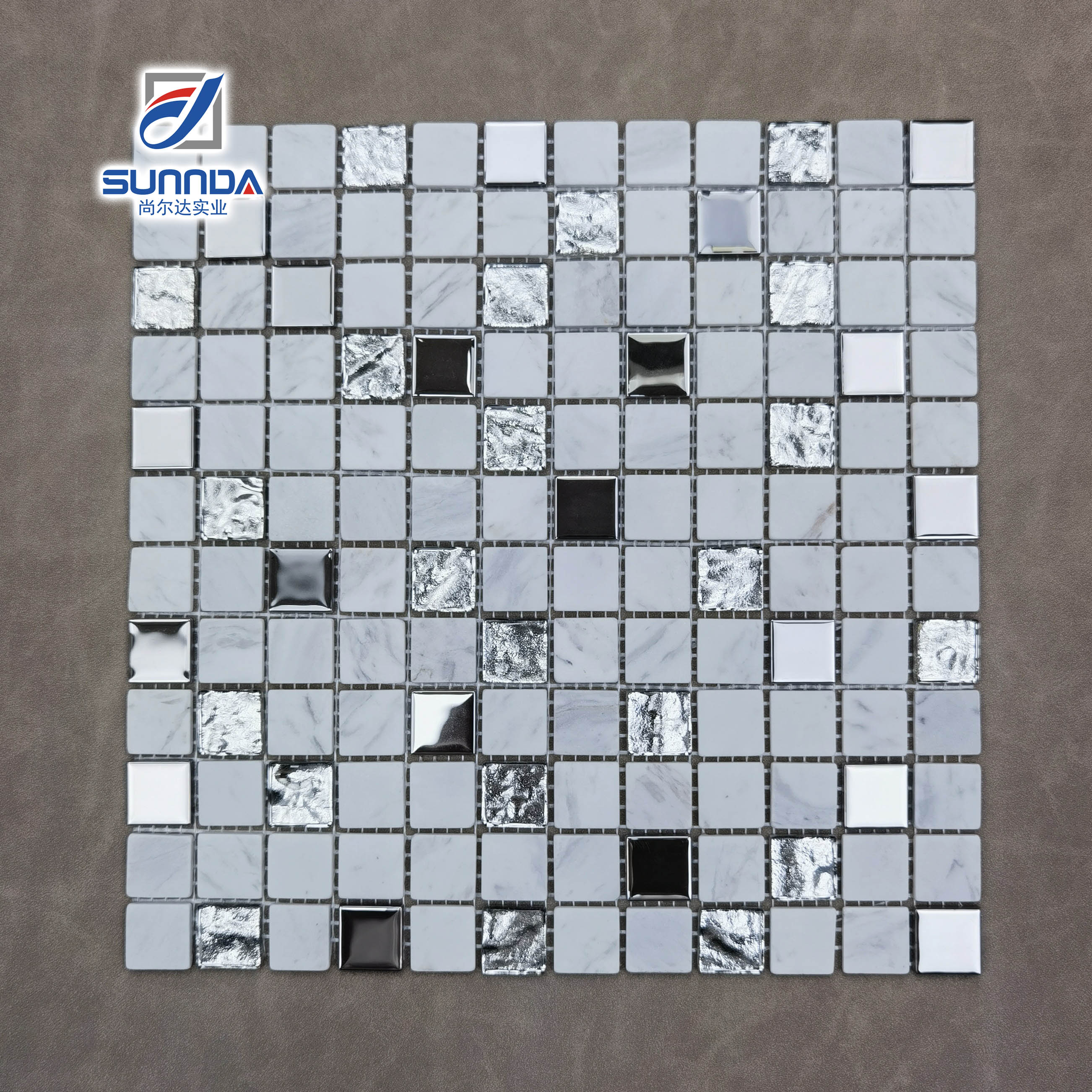Gạch ốp tường Mosaic Đá Vôi Đá Tự Nhiên Màu Cẩm Thạch