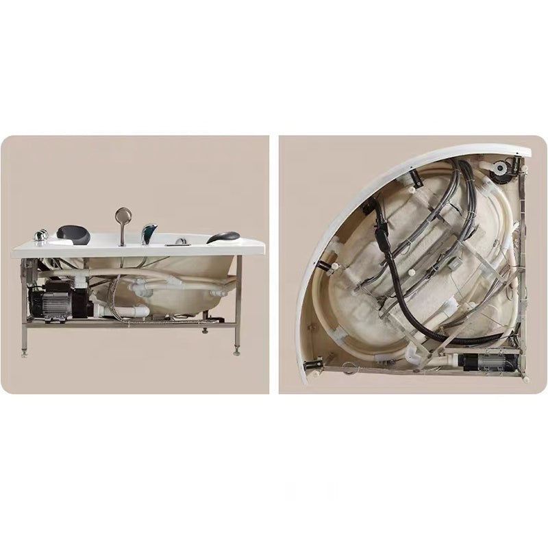 Acrylic Spa Góc Xoáy Nước Trắng - Bồn Tắm Đôi