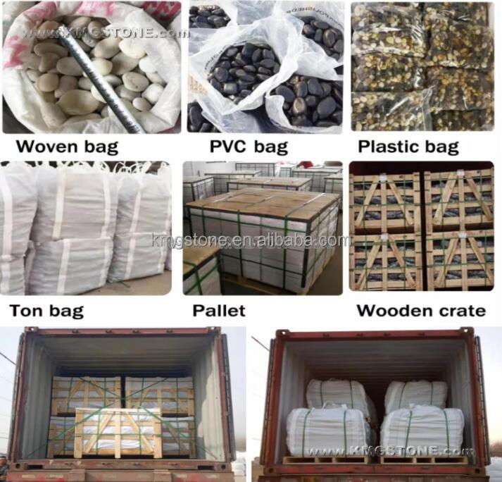 Sỏi đá sông hình bầu dục đánh bóng trang trí sân vườn không độc hại bền thân thiện môi trường