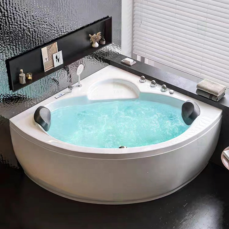 Acrylic Spa Góc Xoáy Nước Trắng - Bồn Tắm Đôi