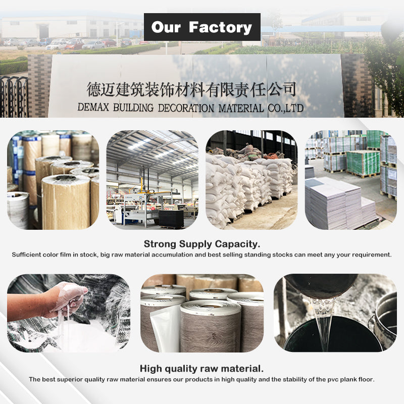 Nhà cung cấp sàn SPC Vinyl PVC Trung Quốc Vật liệu trang trí Sàn Vinyl trong nhà Với lớp phủ UV Hấp thụ âm thanh IXPE