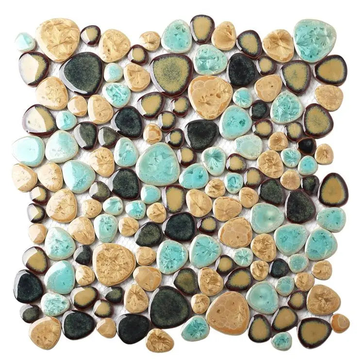 Gạch Mosaic Đá Marble Tự Nhiên 24x24 Phong Cách Trung Quốc