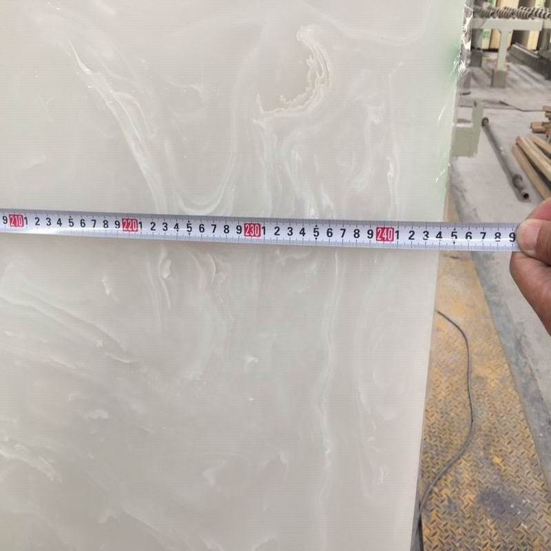 Tấm phiến đá cẩm thạch Onyx trắng đánh bóng Sang trọng Hiện đại dùng cho Sàn trong suốt, Tòa nhà văn phòng, Thiết kế đồ họa ngoài trời, Tấm lớn