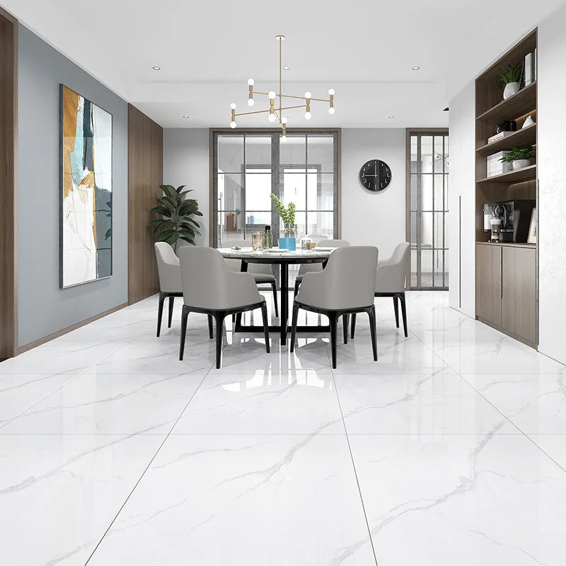 Gạch Lát Sàn Porcelain Trắng Marble 600x600