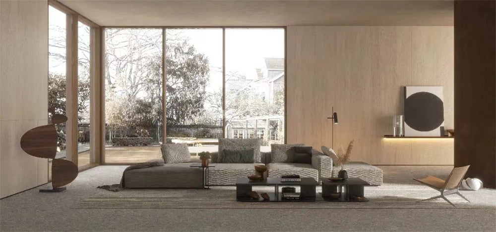 Gạch Lát Sàn Đá Nung Kết Porcelain Lớn Vân Đá Travertine Màu Be Sang Trọng Bề Mặt Mờ