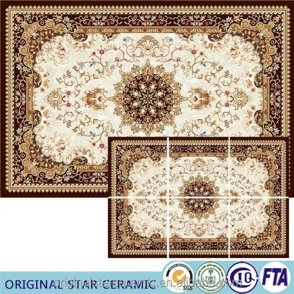Thảm Gạch Vàng Hiện Đại 1600x2400mm Cho Sảnh