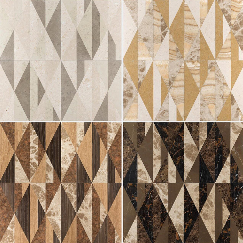 Gạch lát sàn và ốp tường đá tự nhiên, hoa văn mosaic đá cẩm thạch sang trọng tự nhiên cắt Waterjet, thiết kế phong cách hiện đại