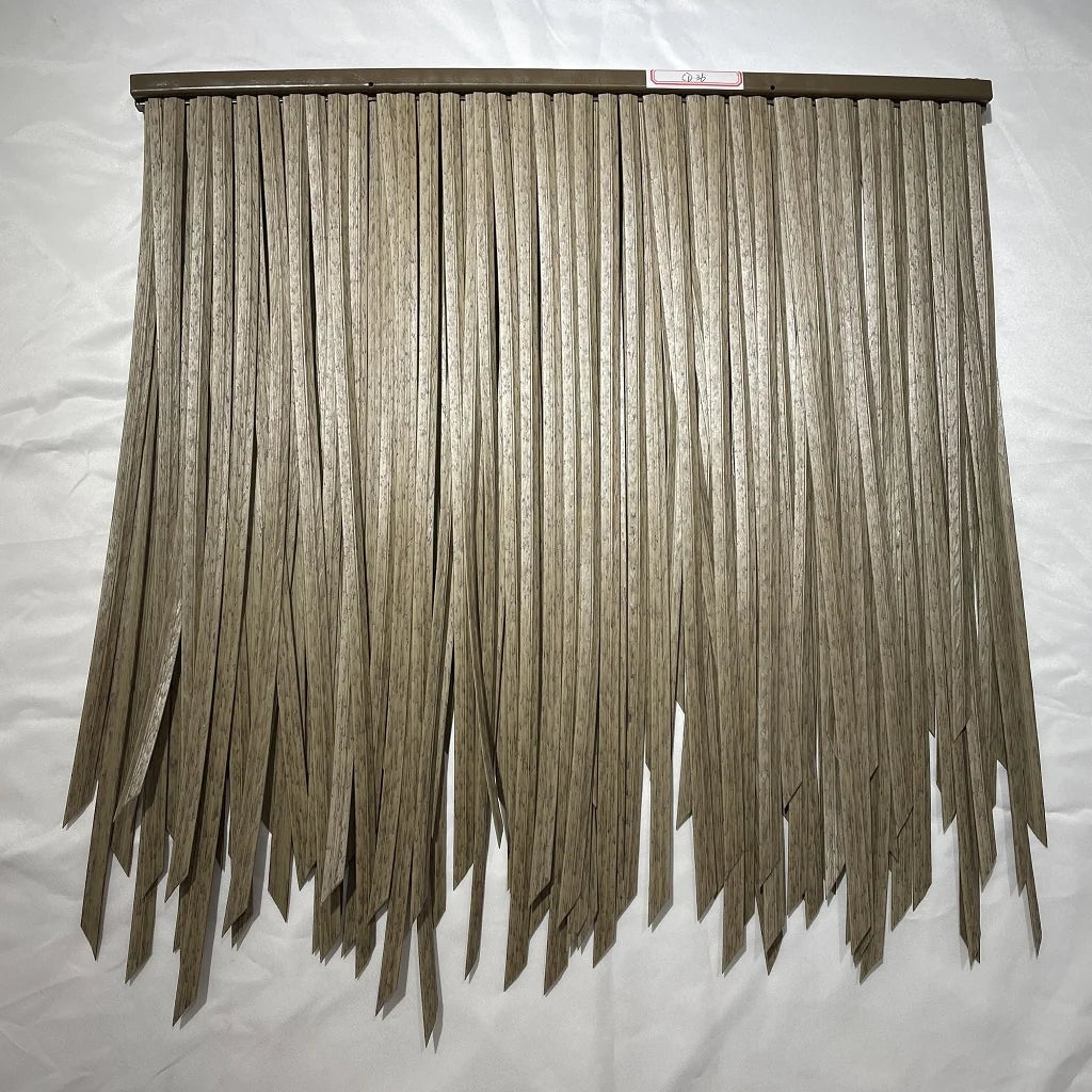 Quality 1 Year Warranty Modern Heat Resistant Plastic Artificial Thatch Roofing Tiles for Hotel Use-CD36