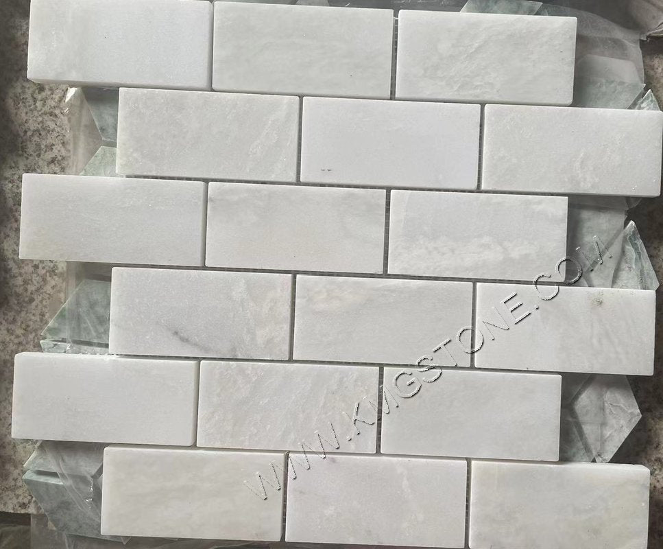 Gạch Mosaic Đá cẩm thạch Kính 4mm Thiết kế Hiện đại Hình Lục giác Vuông Kiểu Parquet Phong cách Trang trí sàn Phòng tắm Bếp Hồ bơi ngoài trời