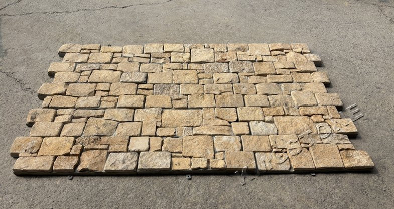 Tấm ốp đá phiến nhân tạo đá vôi vàng phong cách Hiện đại Mộc mạc