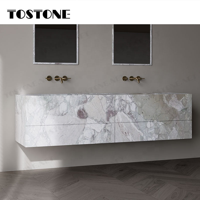 Tostone Bàn trang điểm đá cẩm thạch Monet sang trọng, bền bỉ, cao cấp