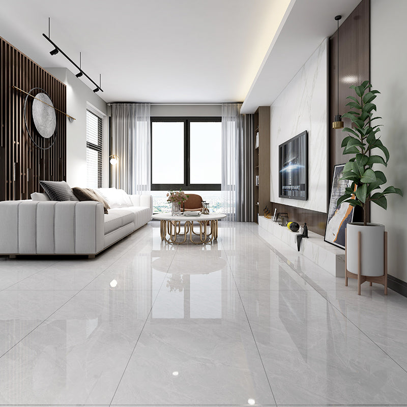 Gạch lát sàn Porcelain vân đá cẩm thạch Calacata Xám sang trọng, độ bóng cao 600x1200mm