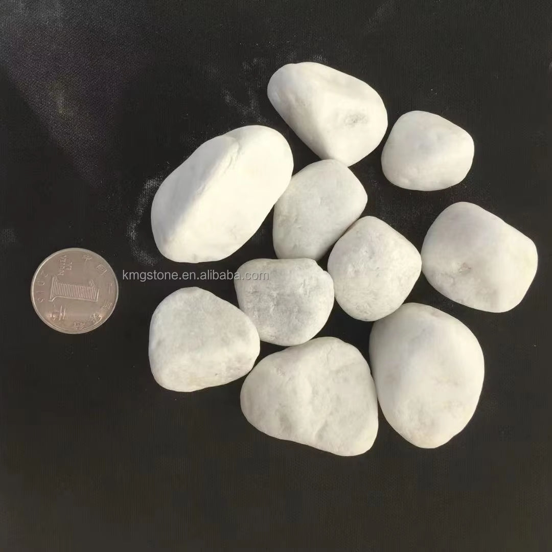 Đá Cuội & Sỏi Cảnh Quan Trang Trí Đá Sông Bằng Đá Tự Nhiên Trắng, Hiện Đại, Bền Kèm Bảo Hành 5+ Năm