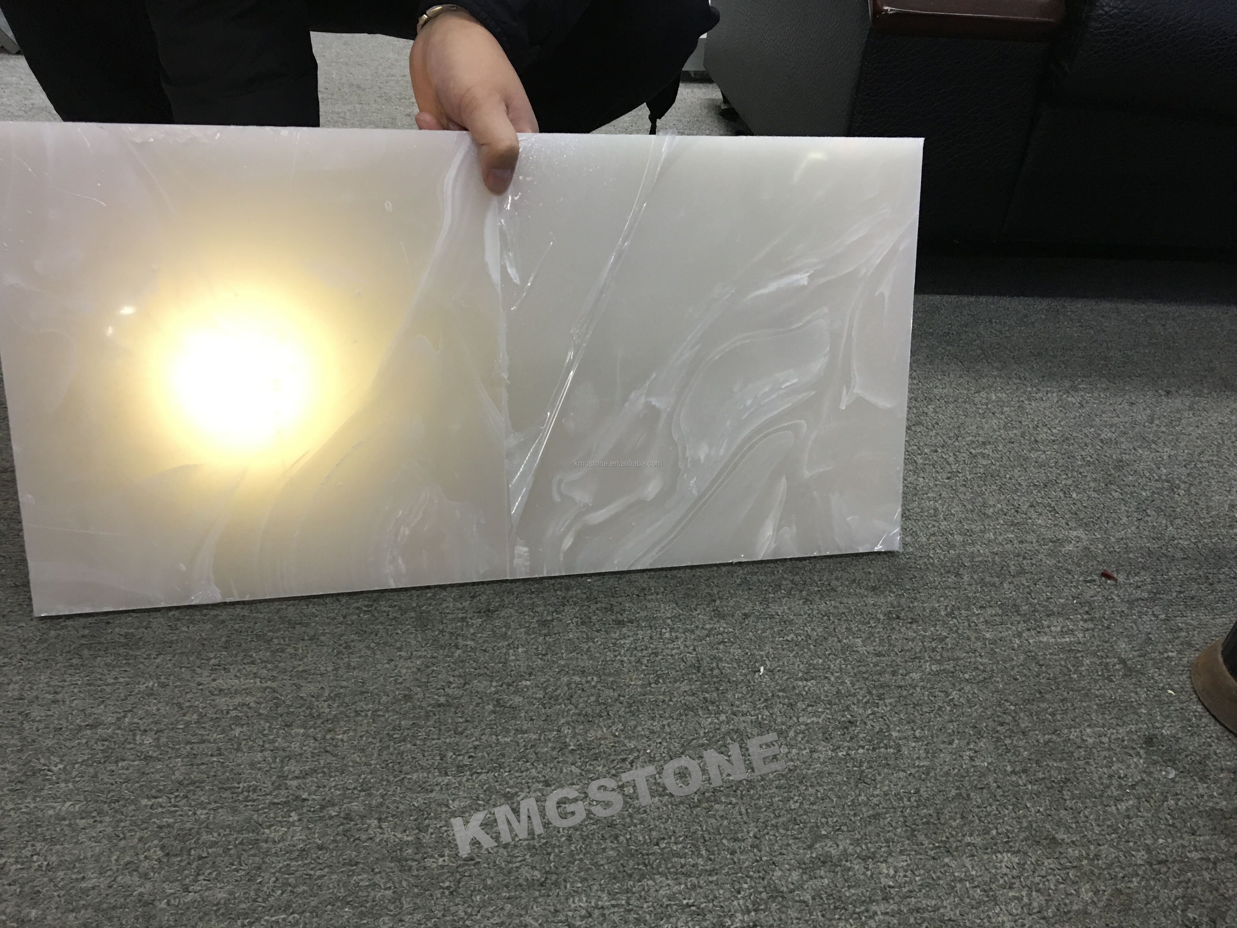 Tấm Đá Cẩm Thạch Onyx Trắng Tùy Chỉnh