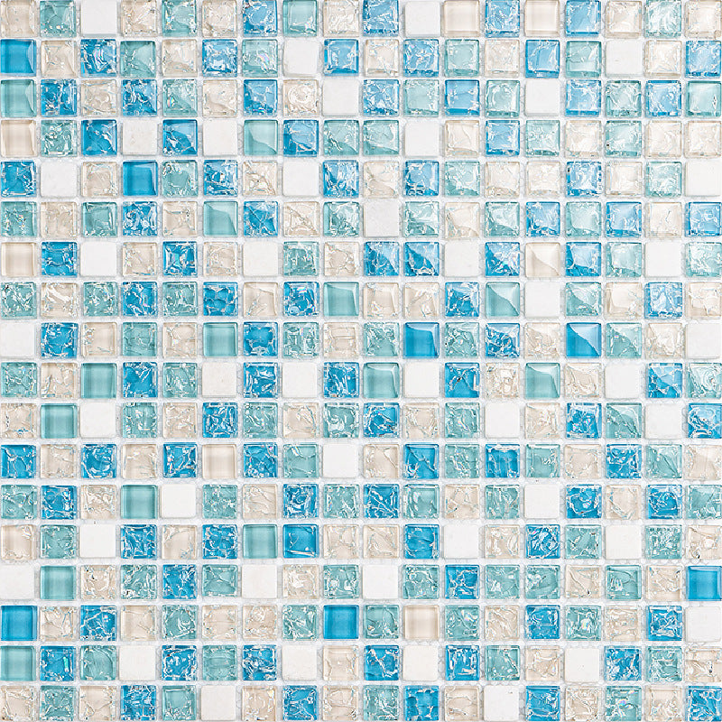 Gạch Mosaic Hồ Bơi Hình Vuông Nhiều Màu, Trang Trí Tường Bếp Khách Sạn Hiện Đại, Thiết Kế Mosaic Với Hiệu Ứng Rạn Băng