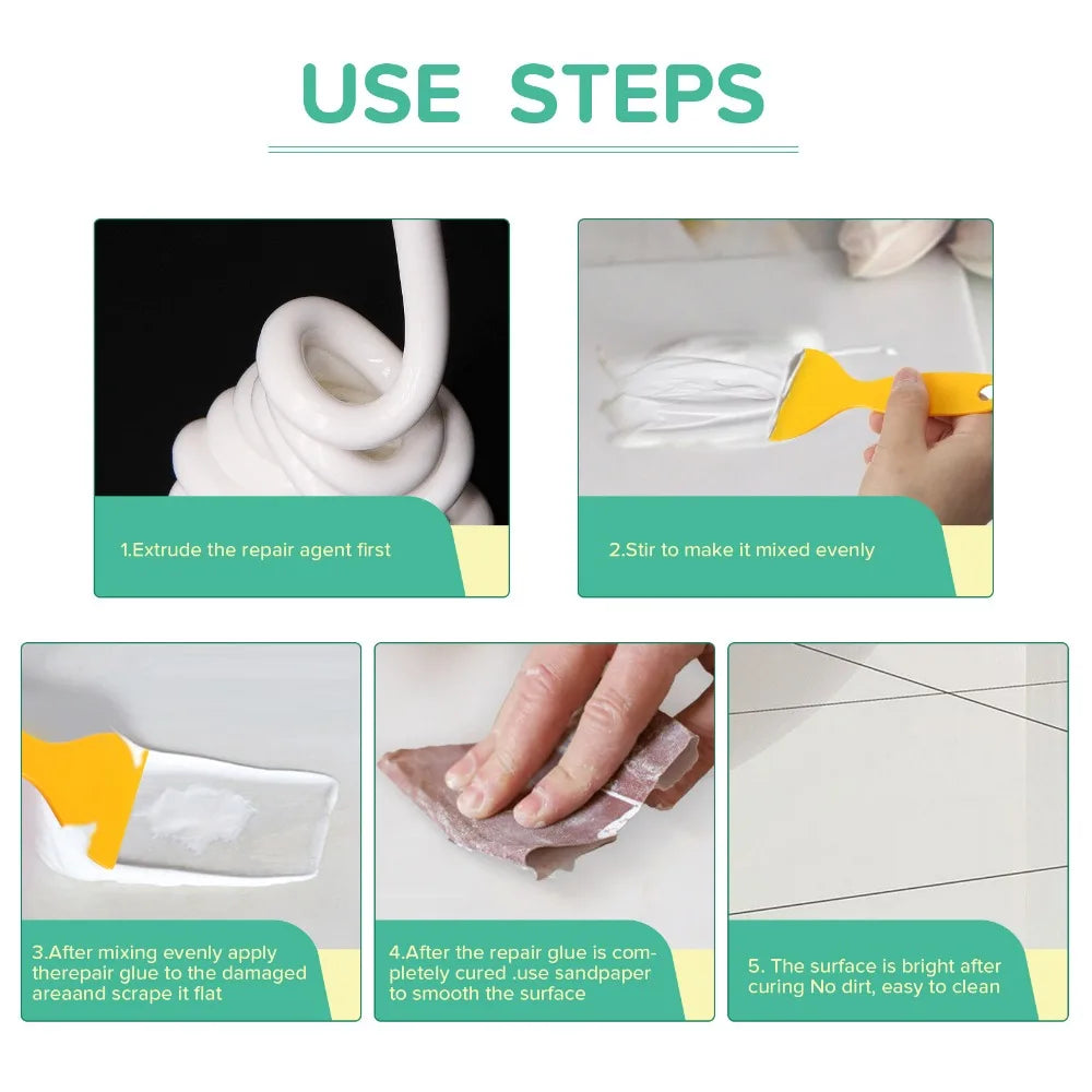 Keo Dán Sửa Chữa Gạch Men, Xử Lý Nứt Gạch AB