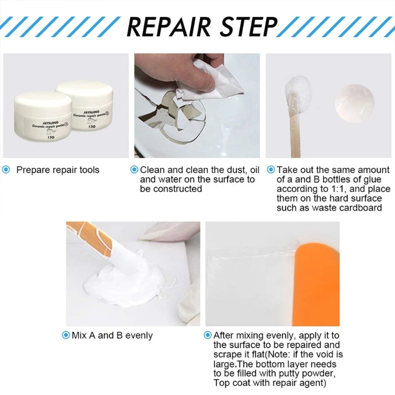 Keo Sửa Chữa Gốm Sứ - Dán Nứt, Mẻ Bồn & Gạch