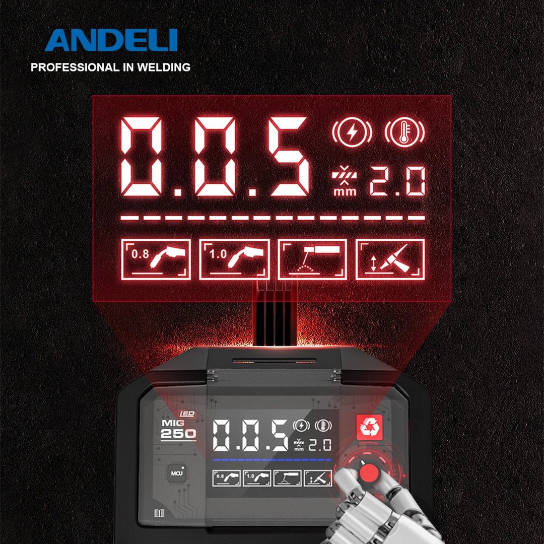 Andeli MIG 250 Máy Hàn Inverter 3 Trong 1 Không Gas - Daisan Store