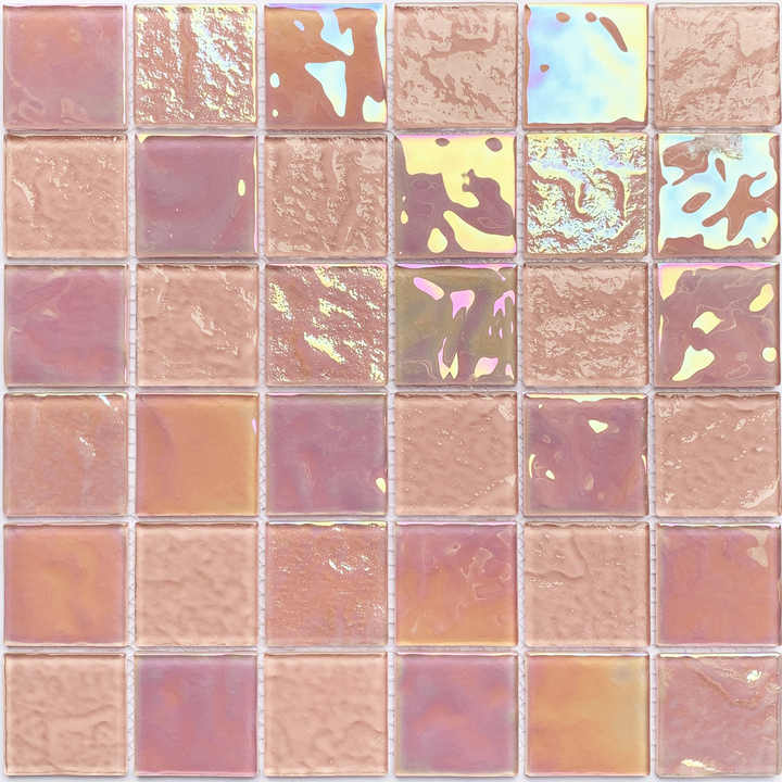 Bán buôn gạch mosaic thủy tinh óng ánh nhiều màu xanh vàng vuông ngoài trời dày 4mm cho hồ bơi biệt thự gia đình - Daisan Store