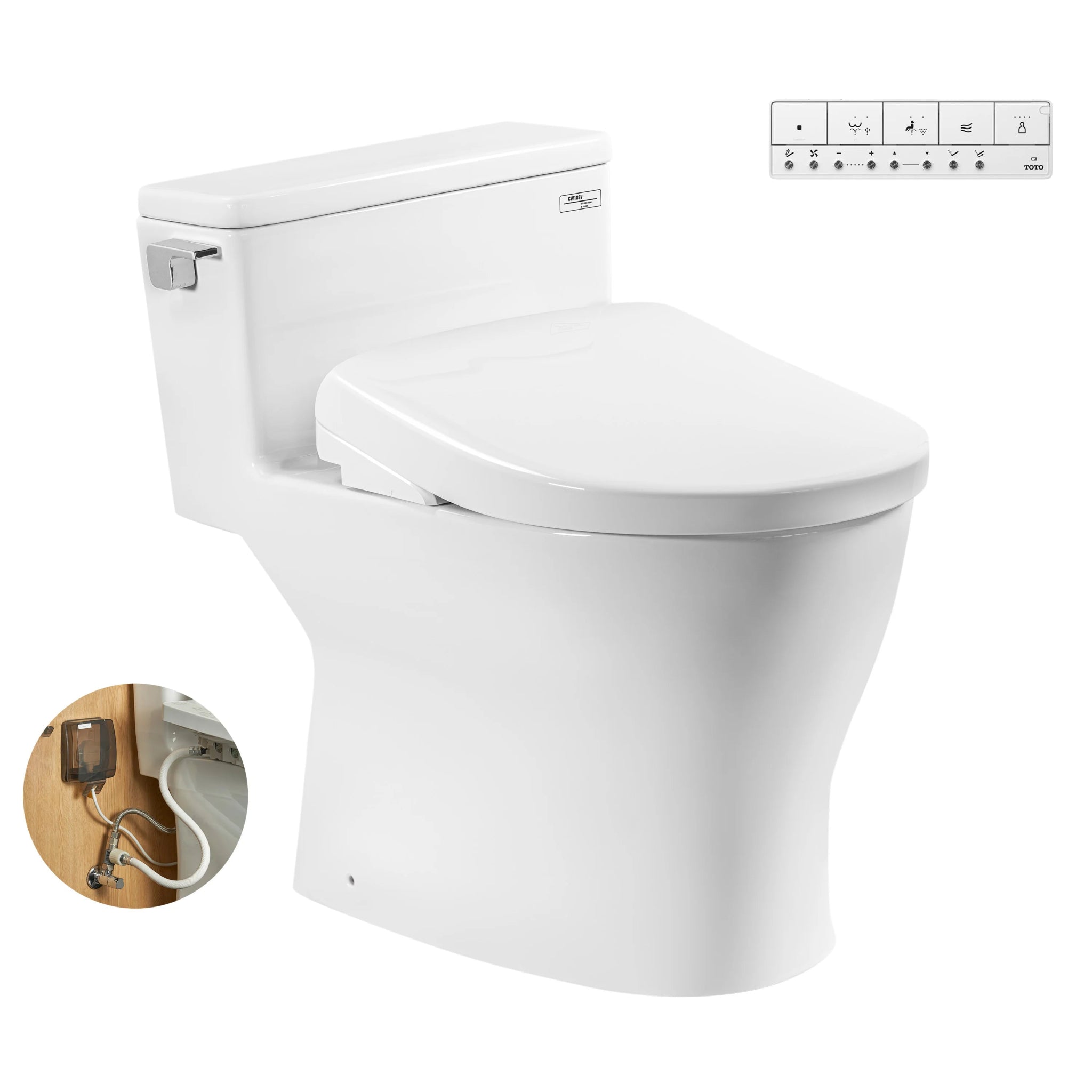 Bàn cầu 1 khối kèm nắp rửa điện tử WASHLET dòng S7 – TCF47360GAA MS188VKW23XW - Daisan Store