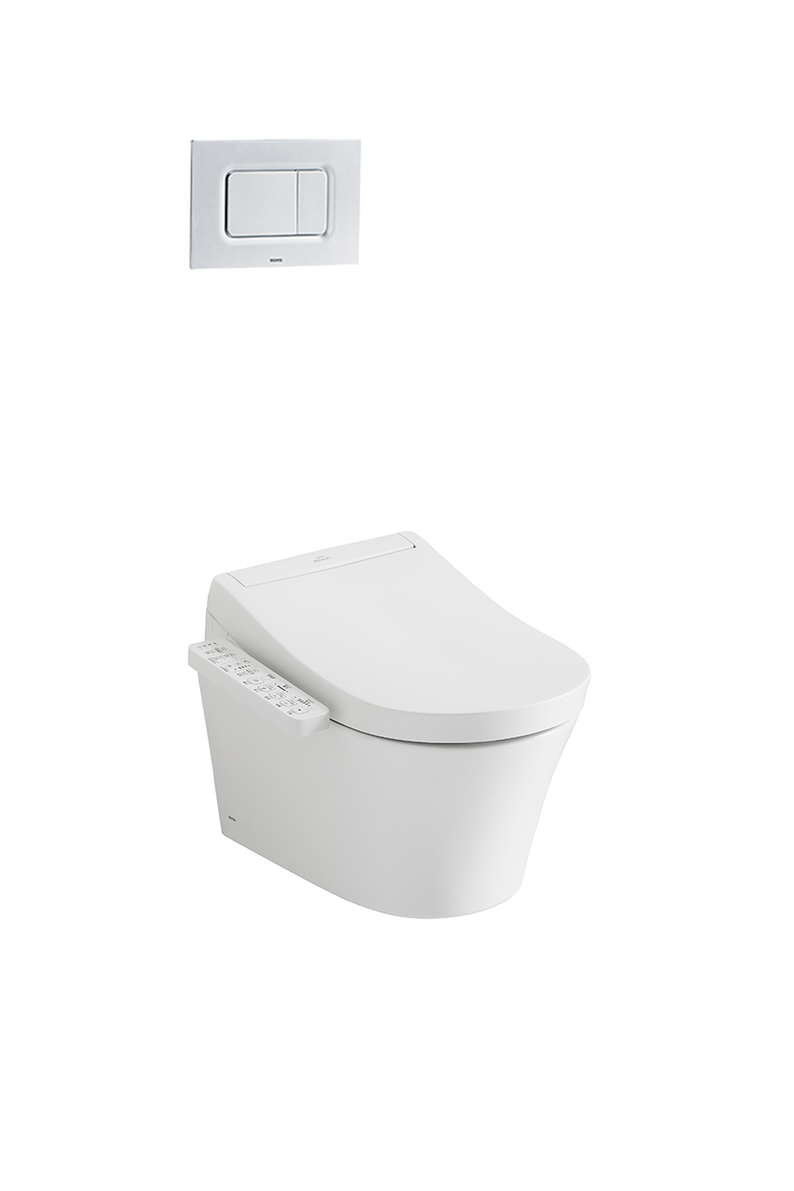 Bàn cầu treo tường kèm nắp rửa điện tử dòng S2 CW553C_TCF33370GAA_WH172AT_TCA465_MB170PSS - Daisan Store