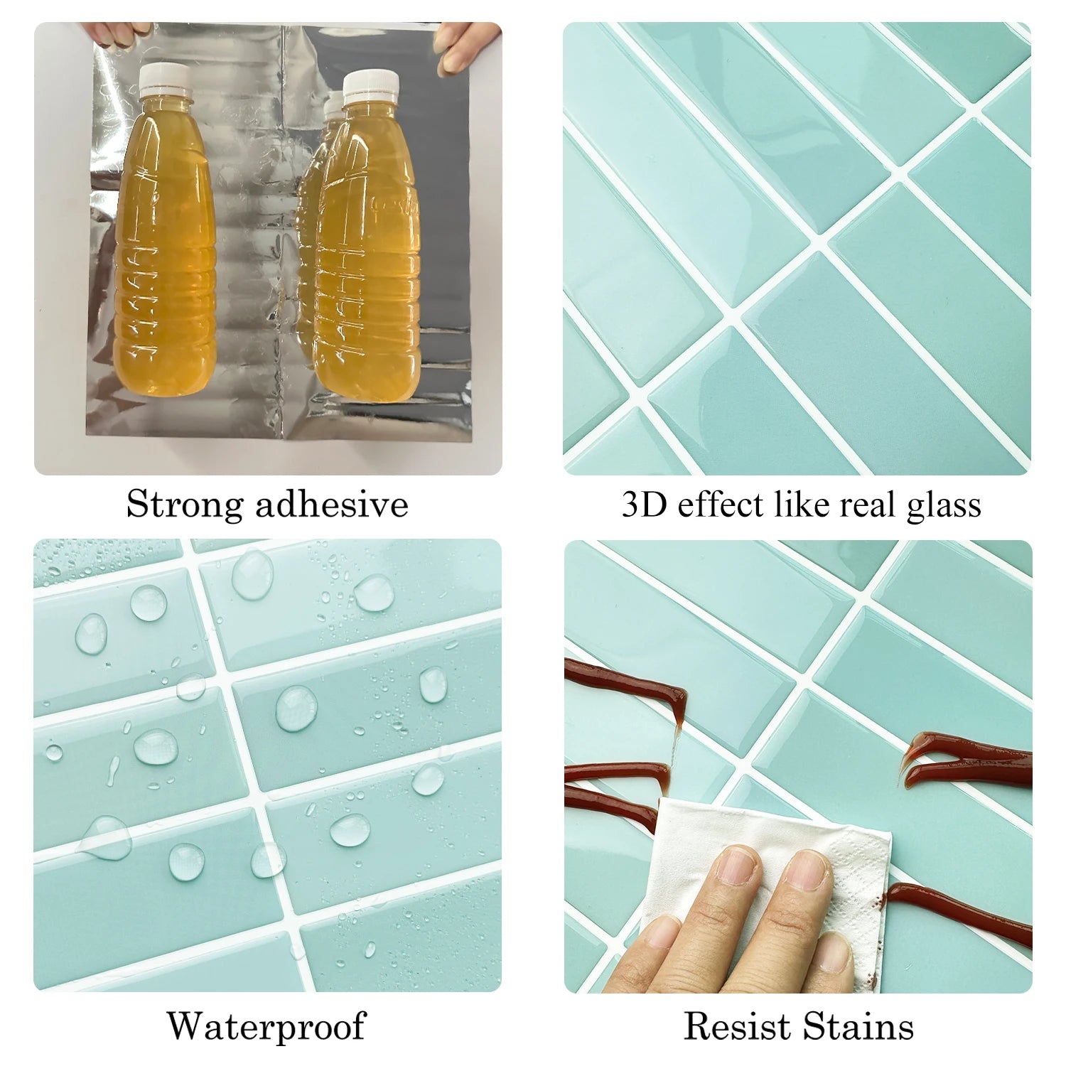 Bộ 10 Miếng Dán Tường 3D Giả Gạch Chống Nước Decor - Daisan Store