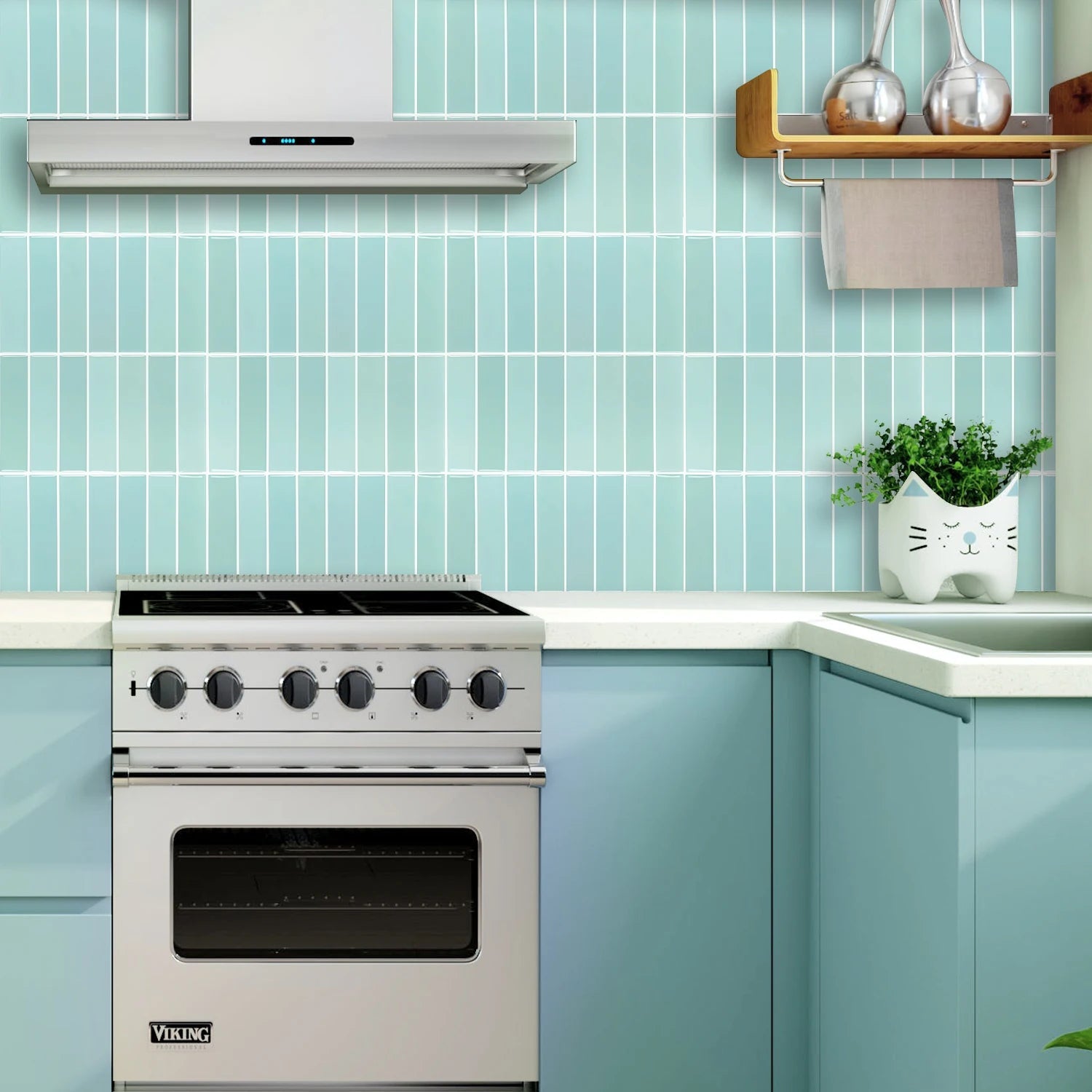 Bộ 10 Miếng Dán Tường 3D Giả Gạch Chống Nước Decor - Daisan Store