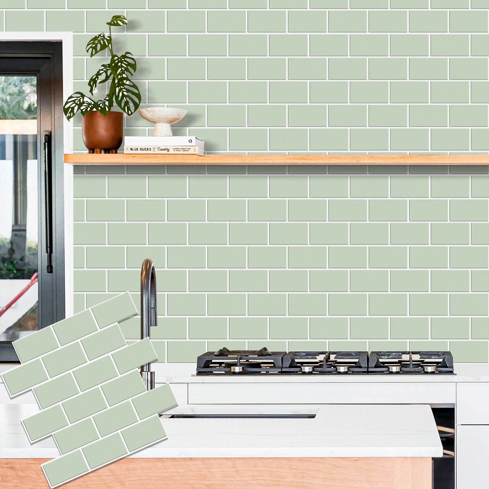 Bộ 5 Miếng Dán Tường 3D Subway Trang Trí Nhà Bếp - Daisan Store