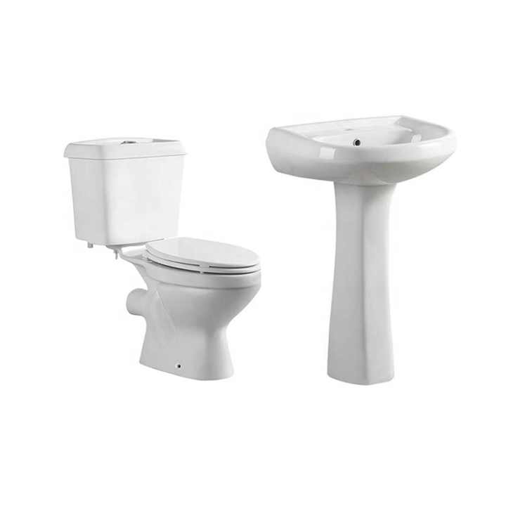 Bộ chậu rửa mặt Medyag giá rẻ nhất bằng gốm hai mảnh Inodoro Chậu rửa mặt bệ phòng tắm - Daisan Store