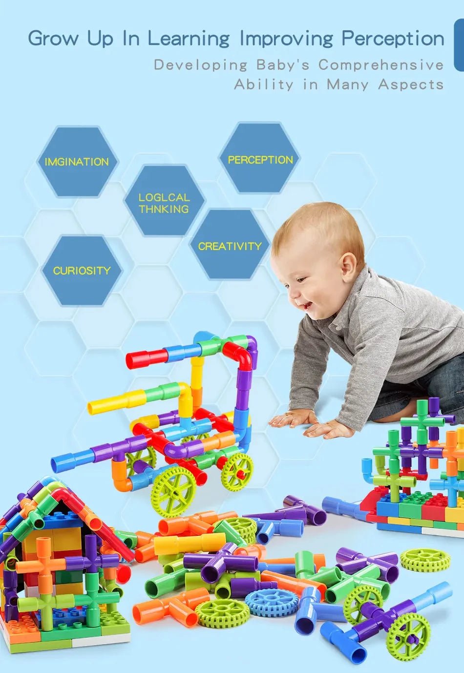 Bộ Lắp Ghép Ống Nước Sáng Tạo STEM Cho Trẻ Em - Daisan Store