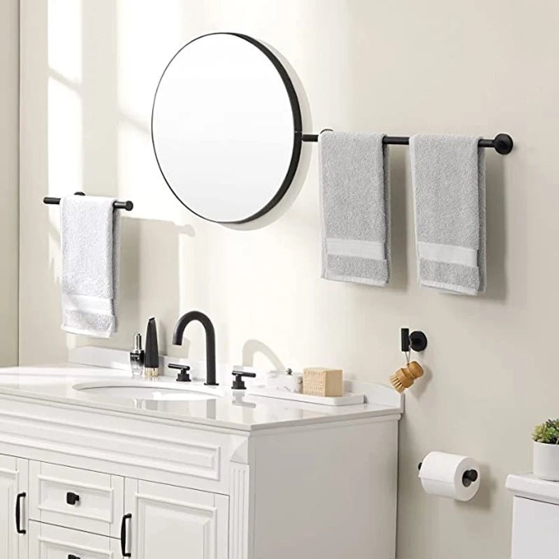 Bộ Phụ Kiện Nhà Tắm Đen Gắn Tường Inox Chống Gỉ - Daisan Store