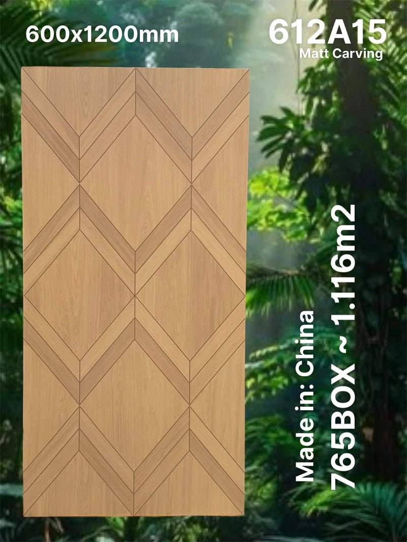 Bộ sưu tập Gạch Ốp Lát 60x120cm Trung Quốc màu vân gỗ 612A15 - Daisan Store