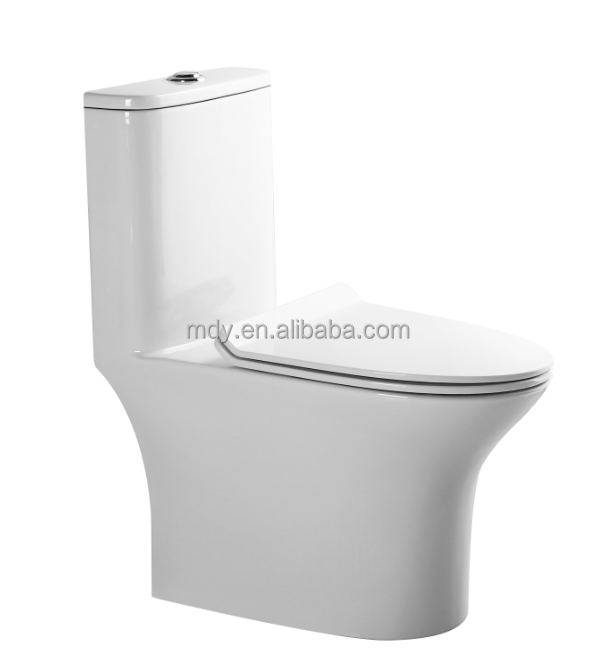 Bồn cầu một khối Medyag Foshan xả trên cùng Siphon S Trap 300 mm Bồn cầu phòng tắm Nắp ngồi mỏng và bồn cầu chứa nước - Daisan Store