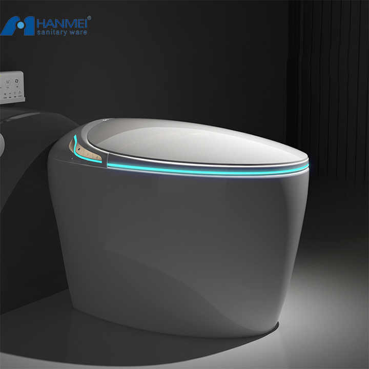 Bồn cầu thông minh hình trứng tròn hiện đại Closestool điện tự động sưởi ấm bồn cầu thông minh hình trứng phòng tắm - Daisan Store
