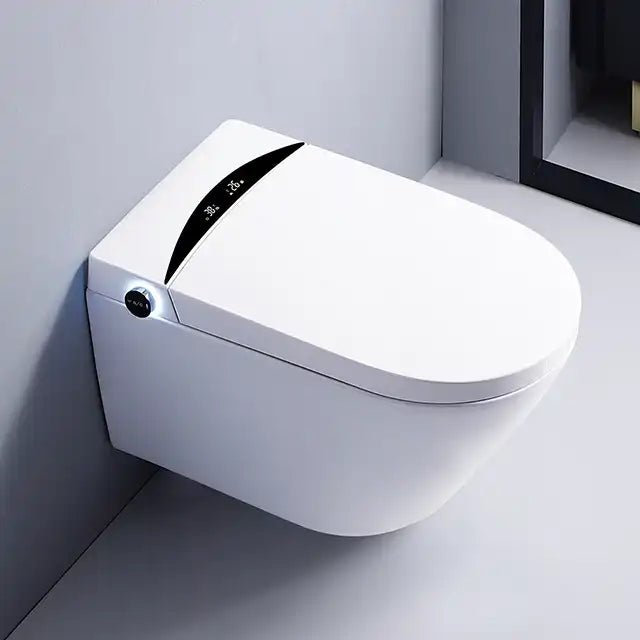 Bồn cầu thông minh một khối HANMEI xả nước không cần bình chứa, bồn cầu thông minh treo tường - Daisan Store