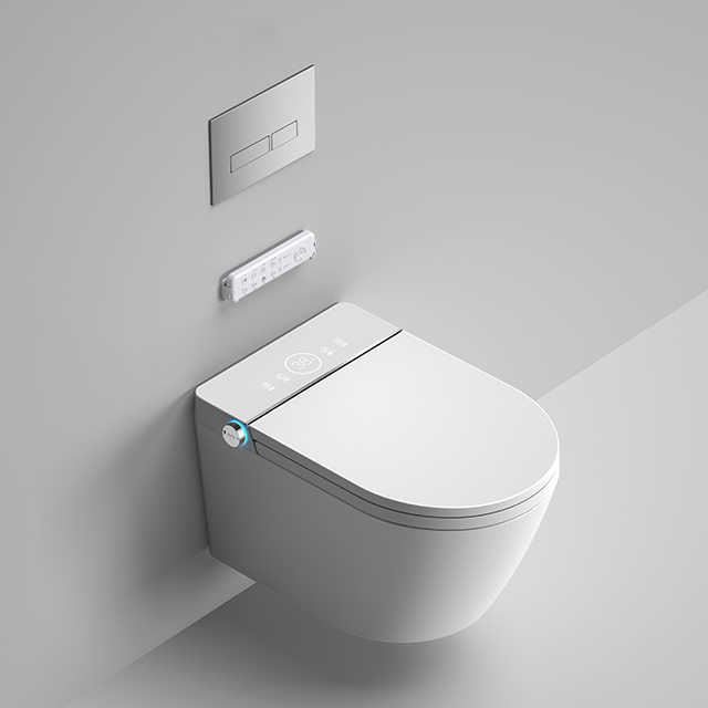 Bồn cầu thông minh treo tường có bồn chứa, cảm biến chân bồn cầu tự động xả nước thông minh, bộ hoàn chỉnh bồn cầu thông minh treo tường có bồn chứa - Daisan Store