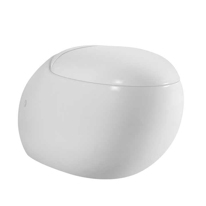 Bồn cầu treo tường bằng gốm hình quả trứng thiết kế thông minh cho phòng tắm - Daisan Store